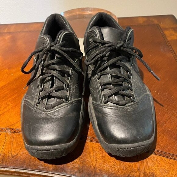 WOMEN'S REEBOK BLACK ATHLETIC LEATHER OXFORD SOFT TOE SHOE USPS CERTIFIED SIZE 8 - Picture 4 of 11